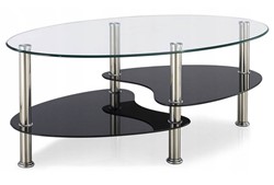 STOLIK SZKLANY KAWOWY CT-001 CLEAR/BLACK