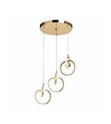 LAMPA SUFITOWA WISZĄCA LED LHJ093-3CP ZŁOTA