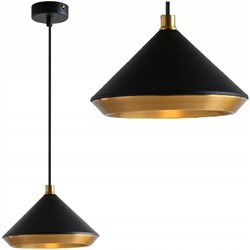 LAMPA WISZĄCA METALOWA APP1005-1CP BLACK GOLD