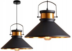 LAMPA WISZĄCA METALOWA LOFT ASTI B BLACK GOLD