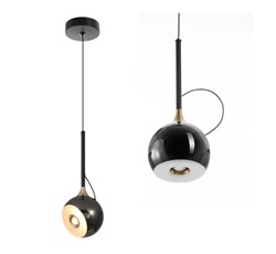 LAMPA SUFITOWA WISZĄCA LED G087-1CP Czarna Metaliczna