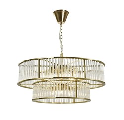 Lampa sufitowa glamour z kryształami Toolight Złota lampa wisząca z sześcioma punktami światła Lampa sufitowa E14 do salonu i sypialni Oświetlenie gla