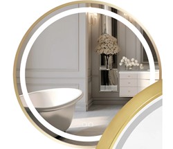 LUSTRO ŚCIENNE LED 70cm MMJ Złote