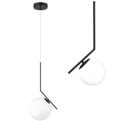 Lampa sufitowa wisząca z 5 kloszami Nowoczesna lampa do salonu Toolight Lampa minimalistyczna do jadalni Oświetlenie sufitowe z mlecznym szkłem Lampa