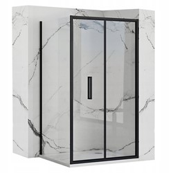 KABINA PRYSZNICOWA NAROŻNA PRZESUWNA RAPID FOLD 100X100 BLACK