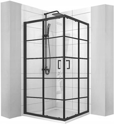 KABINA PRYSZNICOWA PRZESUWNA DELTA 80 X 100 BLACK