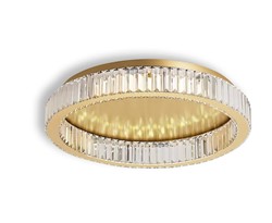 Lampa sufitowa glamour z kryształami Toolight Złota lampa wisząca z sześcioma punktami światła Lampa sufitowa E14 do salonu i sypialni Oświetlenie gla