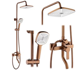 Zestaw Natryskowy REA ARGUS MIEDŹ SZCZOTKOWANA