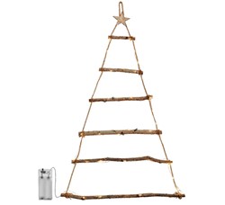 CHOINKA ŚCIENNA ŚWIĄTECZNA 90 CM Z LAMPKAMI 301196