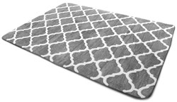 Dywan 3d CLOVER MEDIUM GREY & WHITE