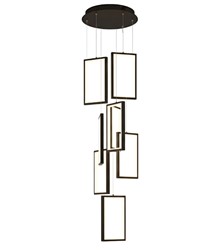 LAMPA SUFITOWA WISZĄCA LED LHJ089-7CP CZARNA
