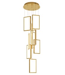 LAMPA SUFITOWA WISZĄCA LED LHJ090-7CP ZŁOTA