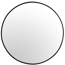 OKRĄGŁE LUSTRO CIENKA METALOWA RAMA MR18-20500 BLACK 50 CM