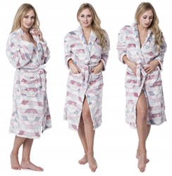 MIĘKKI CIEPŁY SZLAFROK DESING L/XL
