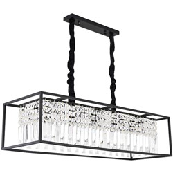 LAMPA KRYSZTAŁOWA WISZĄCA APP1112-4CP CZARNA