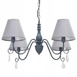 LAMPA WISZĄCA VINTAGE Z KRYSZTAŁKAMI APP991-4CP GREY