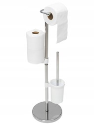 STOJAK ŁAZIENKOWY NA PAPIER + SZCZOTKA CHROM
