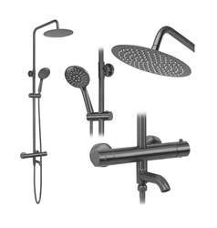 Zestaw Prysznicowy Natryskowy Z Termostatem Rea Lungo Tytan