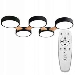 LAMPA SUFITOWA PLAFON LED 5-PUNKTOWA APP526-5C BLACK