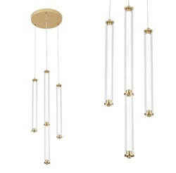 Lampa sufitowa wisząca z 5 kloszami Nowoczesna lampa do salonu Toolight Lampa minimalistyczna do jadalni Oświetlenie sufitowe z mlecznym szkłem Lampa