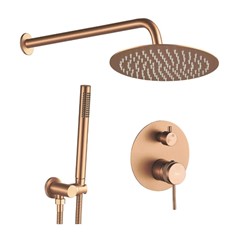 Minimalistyczny zestaw natryskowy do łazienki Prysznic z ultra cienką deszczownicą System Anti-Calc w prysznicu Biały zestaw natryskowy podtynkowy Now