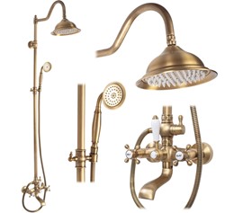 ZESTAW PRYSZNICOWY REA BERGAMO ANTYCZNY BRĄZ