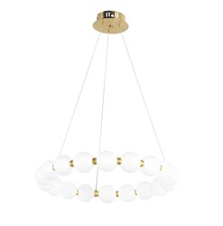 Lampa sufitowa wisząca z 5 kloszami Nowoczesna lampa do salonu Toolight Lampa minimalistyczna do jadalni Oświetlenie sufitowe z mlecznym szkłem Lampa